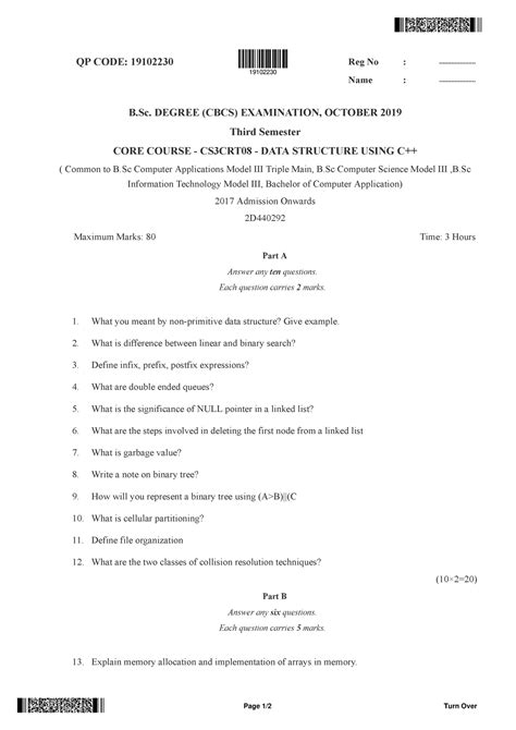 MG University Previous Year Question Papers .